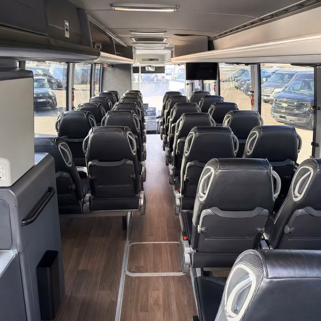 salinas charter bus rental interior